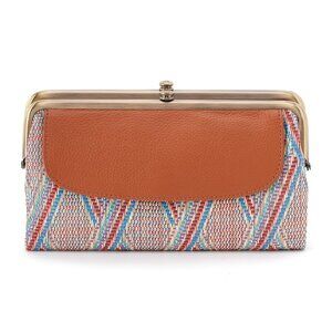 HOBO $148 Lauren Clutch Wallet Sunset Raffia NWT!
